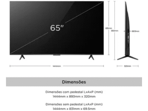 Smart TV 65" 4K UHD LED TCL 65P755 Wi-Fi Bluetooth 3 HDMI 1 USB - Imagem 4