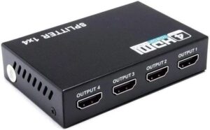 Splitter Distribuidor Hdmi 1x4 Divisor Full Hd 1.4 3d 1080p Preto - V1.4 3D - Imagem 2