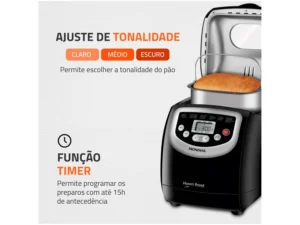 Panificadora Mondial NPF-53 Preta 19 Funções - 700W 220V - Imagem 5