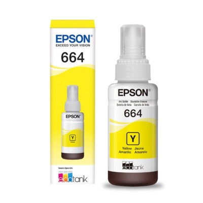 Garrafa para Ecotank amarelo T664 - T664420AL 70ML L365 L375 L565 L575 L1300 L120 L380 L395 L396