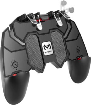 Controlador de jogos móvel com gatilhos L1R1 L2R2, controle móvel PUBG com operação de 6 dedos, controle remoto de joyst