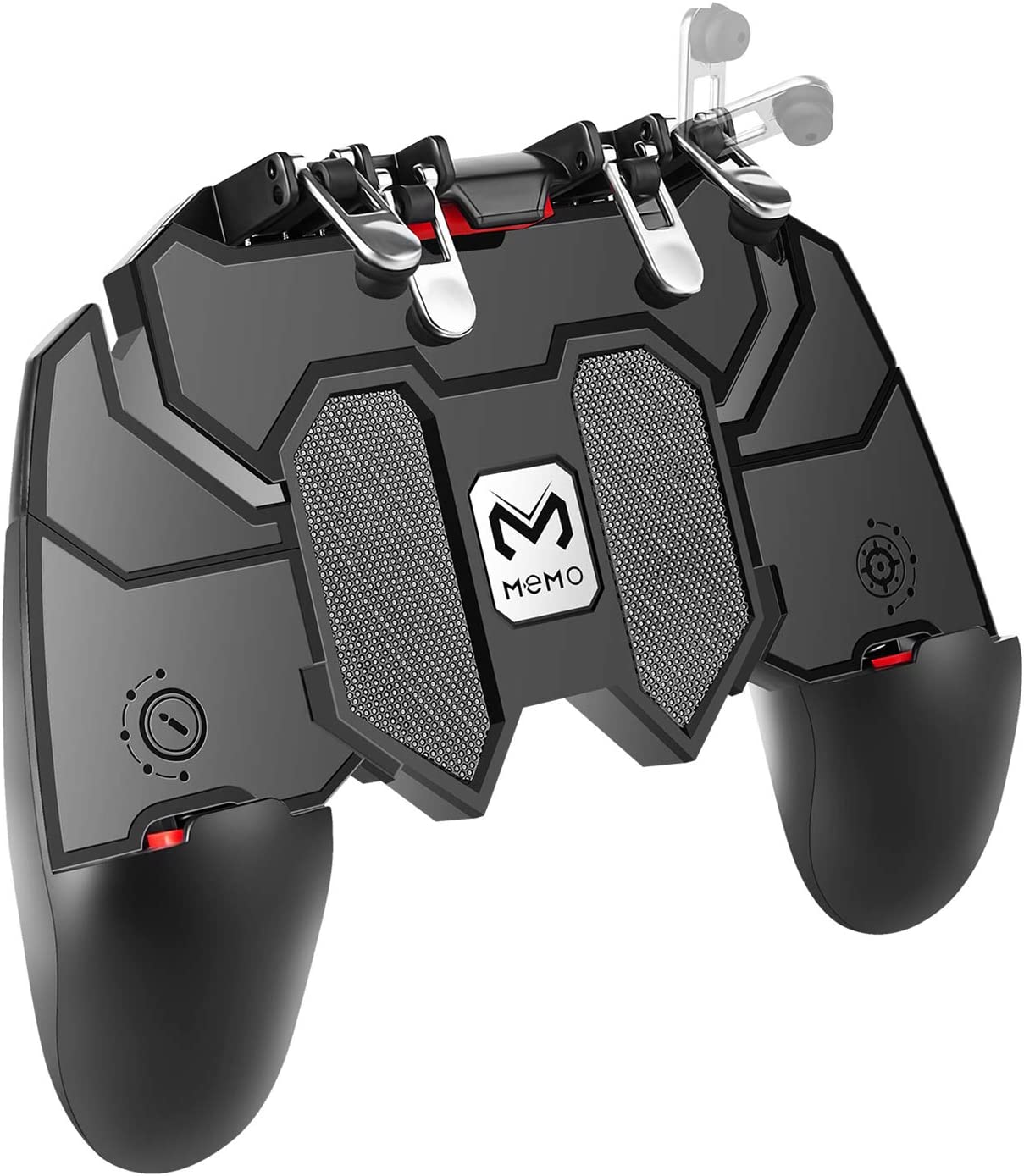 77a4b45981e9ad8f7e679e23bb9fa672.jpg Controlador de jogos móvel com gatilhos L1R1 L2R2, controle móvel PUBG com operação de 6 dedos, controle remoto de joyst - Imagem 1