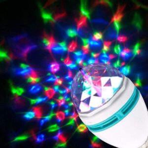 Lâmpada Led Colorida Giratório Com Adaptador de Tomada - Imagem 2