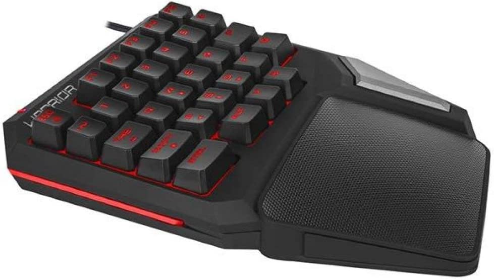 794f9a40ccb12234aa96ff9aeab184a3.jpg Teclado Gamer One Hand Drugi Semi Mecânico com Luz de Led Preto Warrior - Imagem 1