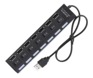 HUB USB 2.0 com 7 Portas USB 2.0, Preto - Imagem 3