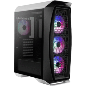 Gabinete Gamer Mid Tower RGB Aero One Frost Branco AEROCOOL