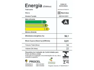 Micro-ondas Electrolux Branco com Função Tira Odor e Manter Aquecido 34L - MEO44 220V - Imagem 5