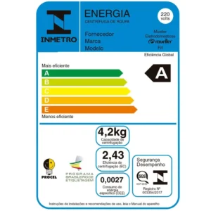 Centrífuga De Roupas Mueller Fit 12,6 kg de roupa molhada com dupla tampa 220V 60Hz - Imagem 7