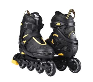 Patins Preto Com Amarelo Inline Regulável 37-40 G Atrio - Imagem 2