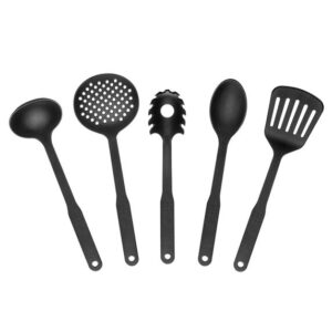 Kit de Utensílios em Nylon com 5 Peças Preto Up Home - UD214