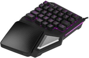 Teclado Gamer One Hand Drugi Semi Mecânico com Luz de Led Preto Warrior - Imagem 7