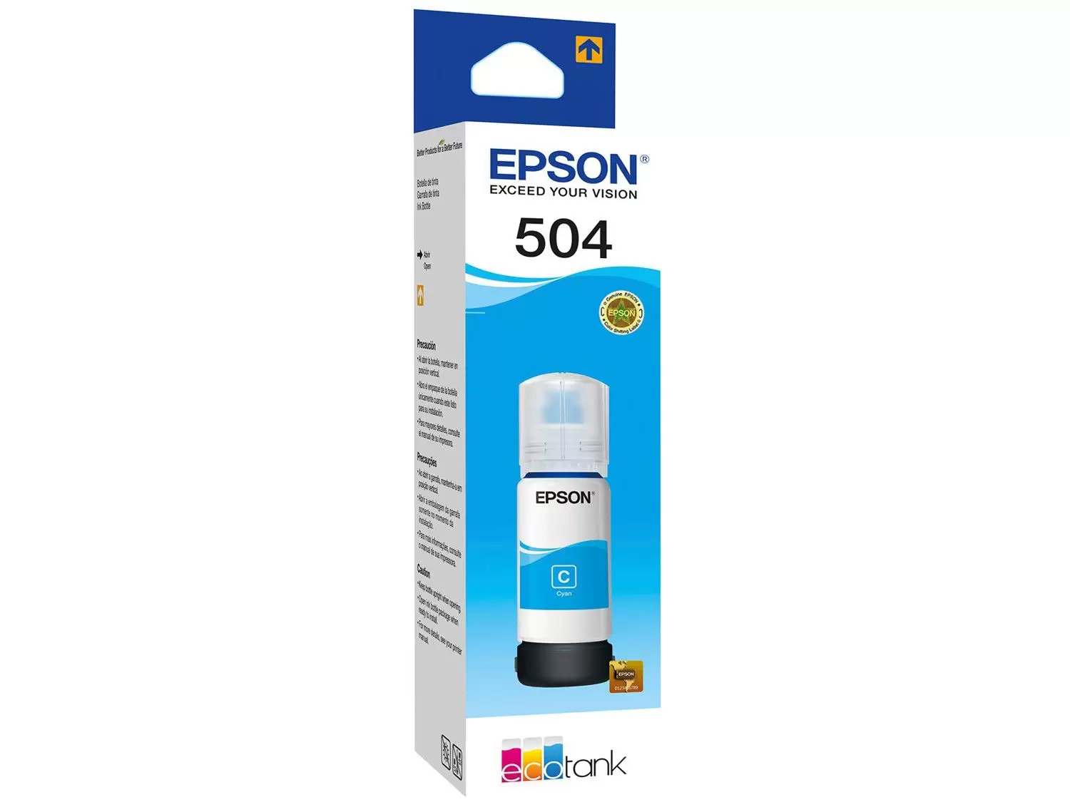 9424a218f6382e55f5996fb2a7315d3e.png Garrafa Refil de Tinta Epson T504 Ciano - Imagem 1
