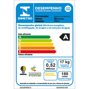 Máquina de Lavar 17kg Electrolux Essential Care com Cesto Inox - LED17 220V - Imagem 10