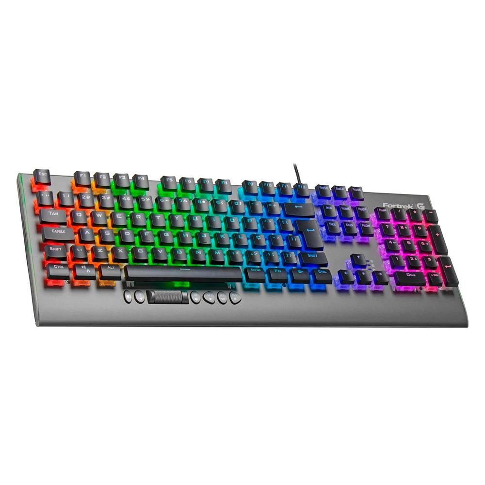 9b5fd914523b5d94123be80c84f963bb.jpg Teclado Mecânico Gamer Fortrek Cruiser, RGB, Switch KRGD Crystal, ABNT2, Dark Grey - Imagem 1