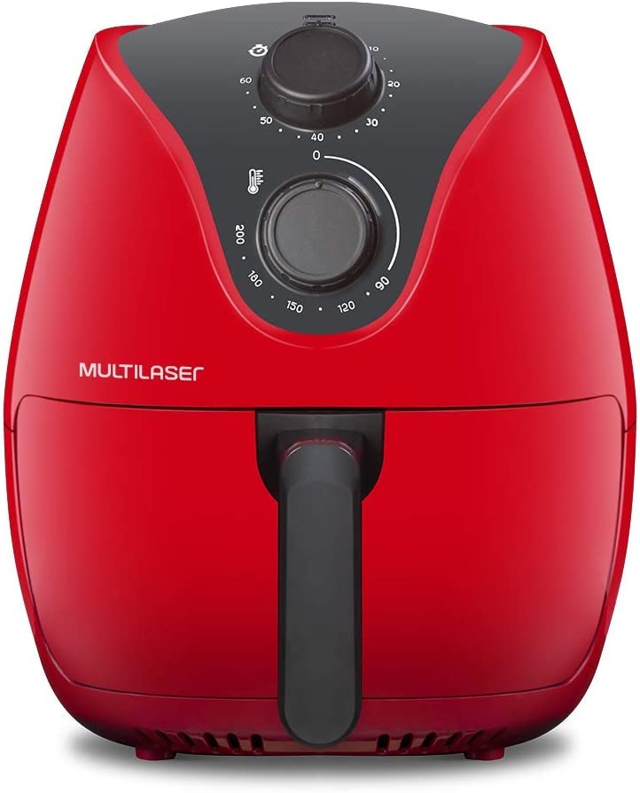 9df9d54f46ba3e71f50f5e5b818501c7.jpg Fritadeira Elétrica Air Fryer 4 Litros 1500w-220v Vermelha Multilaser - CE084 - Imagem 1