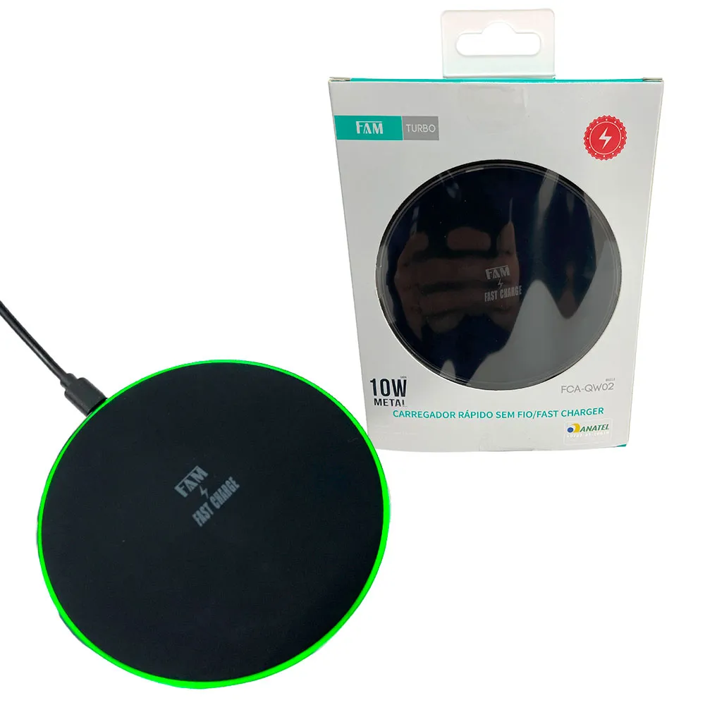 9efbb223cb08b0d1afb8702254a3fde3.png Carregador Rápido Indução Sem Fio Qw02 - 10w Metal - FAM - Imagem 1