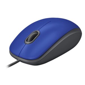 Mouse com fio USB Logitech M110 com Clique Silencioso, Design Ambidestro e Facilidade Plug and Play, Azul - Imagem 3