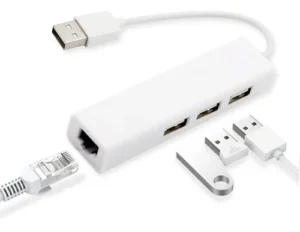 Adaptador Hub 3 Portas Usb Lan Rede Ethernet Rj45 10/100 - Imagem 2
