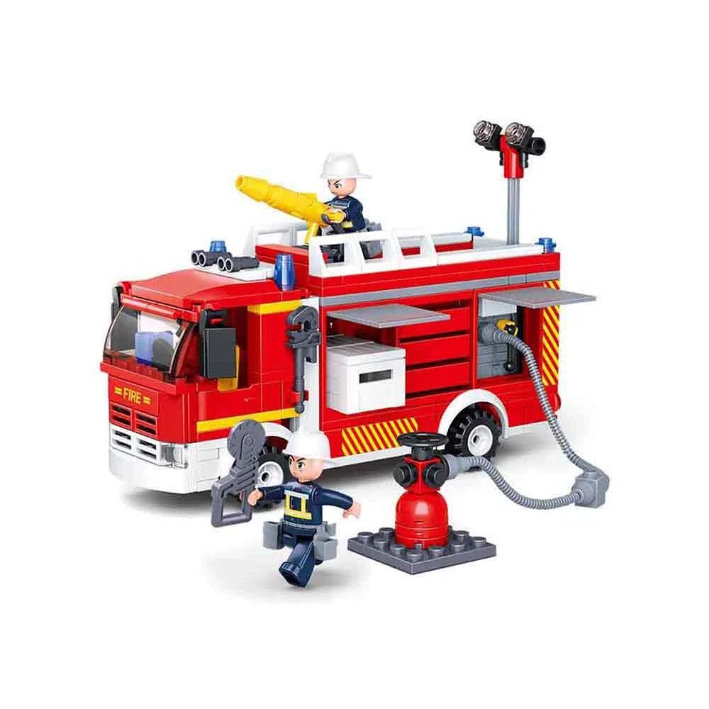 b25a9a19881447eeb89cdae23163ddd2.png Blocos Caminhão de Bombeiro com Hidrante 343 Peças - Imagem 1