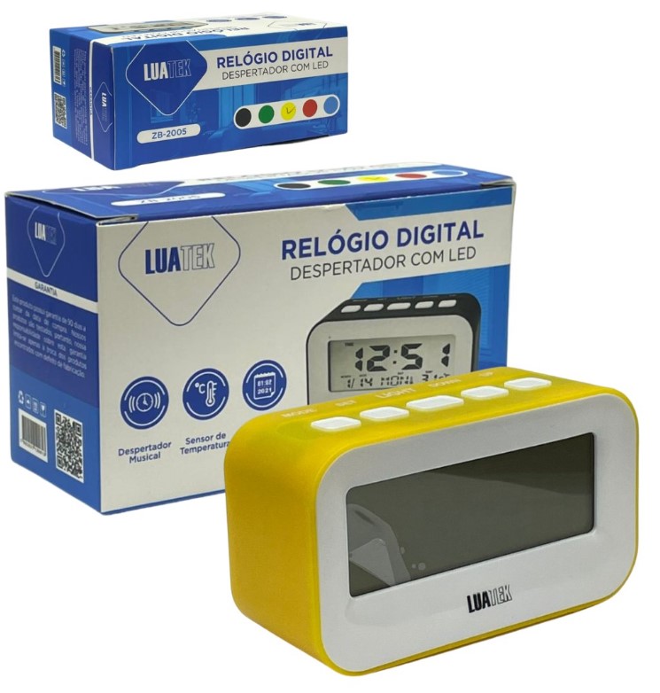 b38a0d2782cfafac56669dcf3391b3bc.jpg Relógio Digital de Mesa Despertado c/ LED LUATEK ZB-2005 - Imagem 1