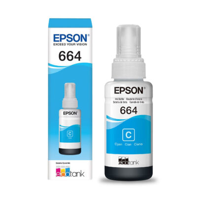 Garrafa para Ecotank ciano T664 - T664220AL   L365 L375 L565 L575 L1300 L120 L380 L395 L396