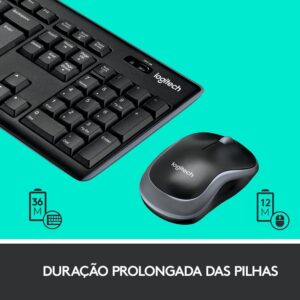 Teclado sem fio Logitech K270 com Teclas de Mídia de Fácil Acesso, Conexão USB, Pilhas Inclusas e Layout ABNT2 - Imagem 4