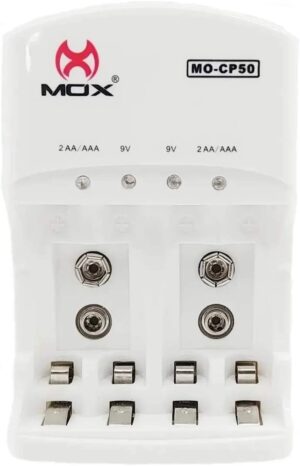 Carregador De Pilhas Baterias Bi-volt Auto Stop Mox Mo-cp50 - Imagem 2
