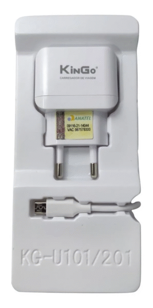 Carregador Kingo V8 2,1A U201 Original(fonte + cabo de dados) - Imagem 8