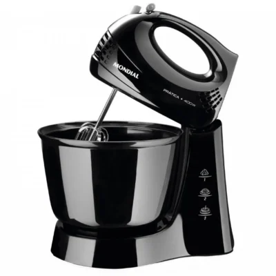 Batedeira Mondial Prática Black B-44 com 3 Velocidades 220V