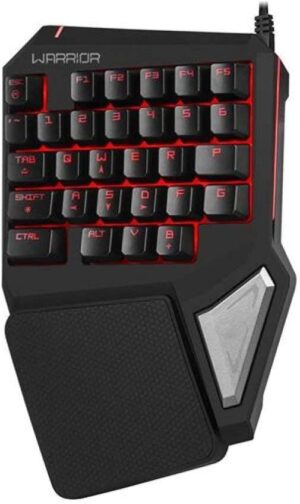 Teclado Gamer One Hand Drugi Semi Mecânico com Luz de Led Preto Warrior - Imagem 8