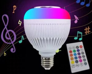 Lâmpada Musical Bluetooth Com Led RGB 12w + Controle Remoto - Imagem 5