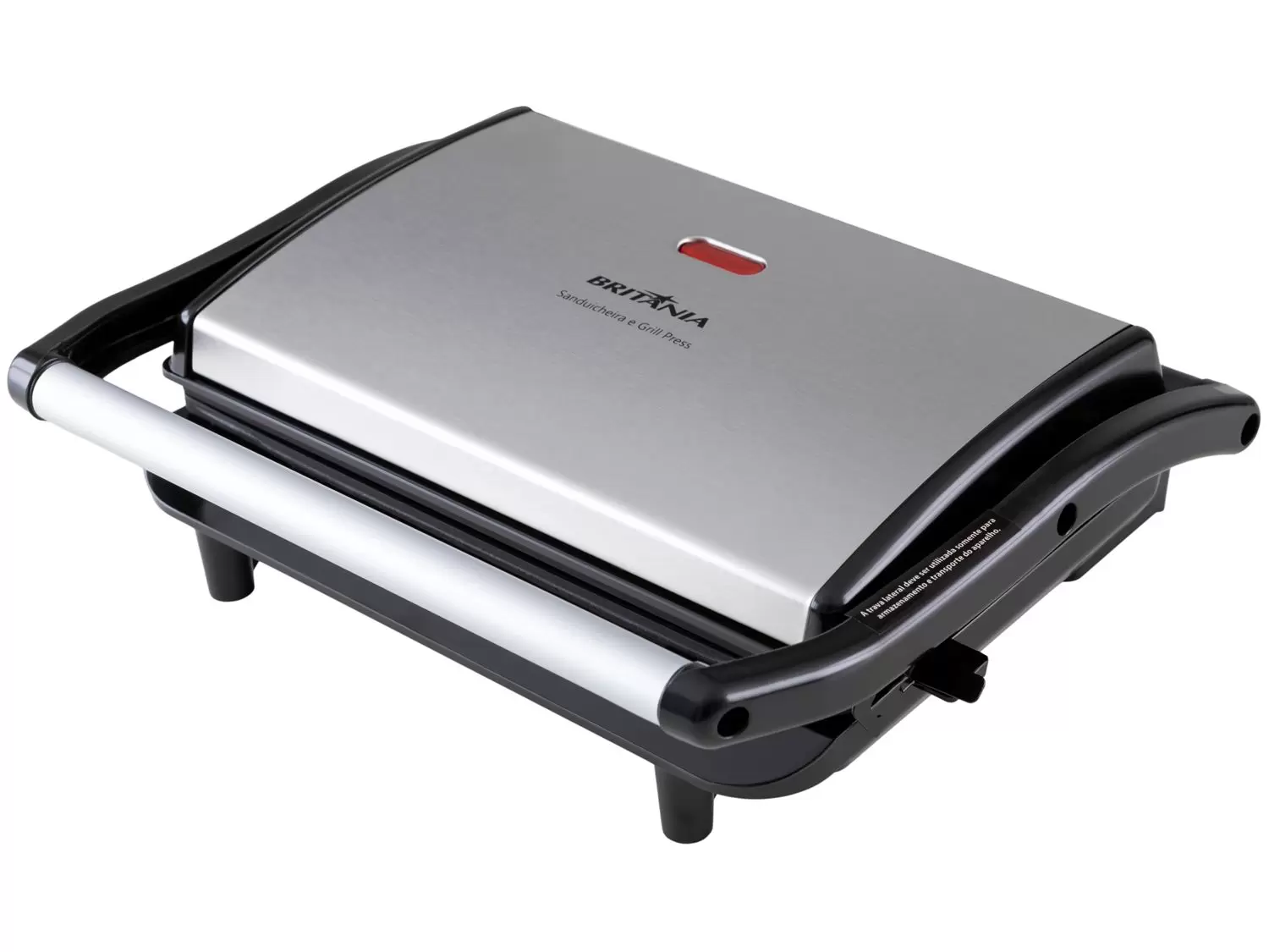 dcbdd0901aed909fa65ddf89f6257919.png Sanduicheira/Grill Britânia BGR27I Preta 850W - Antiaderente 220V - Imagem 1