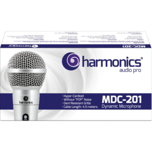 Microfone Dinâmico Supercardióide Harmonics MDC201 Cabo 4,5m Prata - Imagem 5