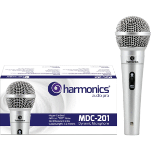 Microfone Dinâmico Supercardióide Harmonics MDC201 Cabo 4,5m Prata