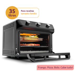 Fritadeira elétrica sem óleo Fryer Air Forno Mueller 35 Litros preto fosco MFB35G 220V - Imagem 8