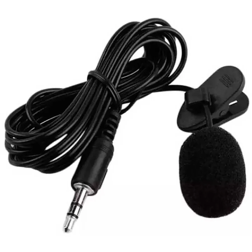 f3db424bf9498a9fae153ba3be510daa.png Microfone Portátil para Celular Lapela, Conexão P2, Preto - Imagem 1