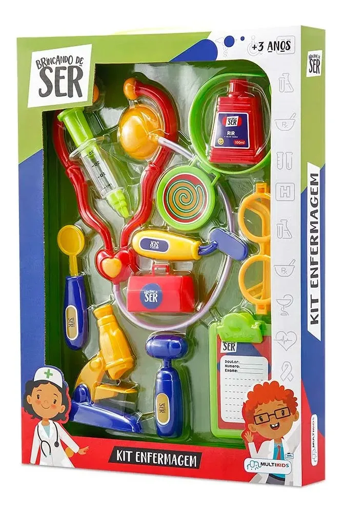 fb08d8f50c6f9dcb99c0db7770badeca.png Brincando De Ser Kit Enfermagem Multikids - Imagem 1