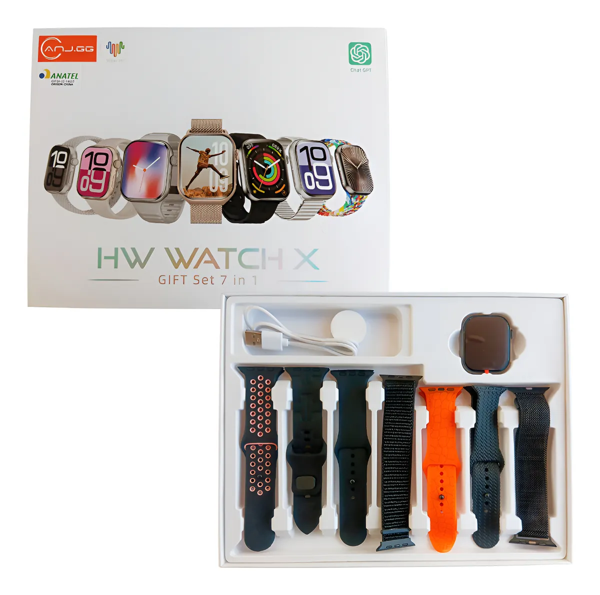10d03c947def07352a1d0ff662cee2bc.webp Relógio Smart Watch HW Watch 46mm Várias Pulseiras - Imagem 1