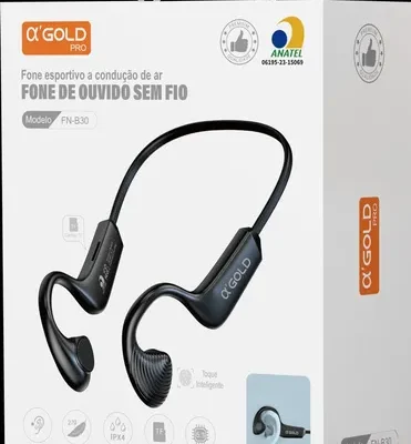 Fone de Ouvido Sport sem Fio Estério Bluetooth 5.3 Fn-B30 AGold