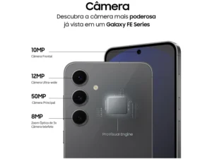 Smartphone Samsung Galaxy S24 FE 256GB 5G 8GB RAM Grafite 6,7" Câm. Tripla + Selfie 10MP - Imagem 2