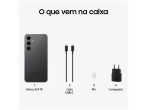 Smartphone Samsung Galaxy S24 FE 256GB 5G 8GB RAM Grafite 6,7" Câm. Tripla + Selfie 10MP - Imagem 4