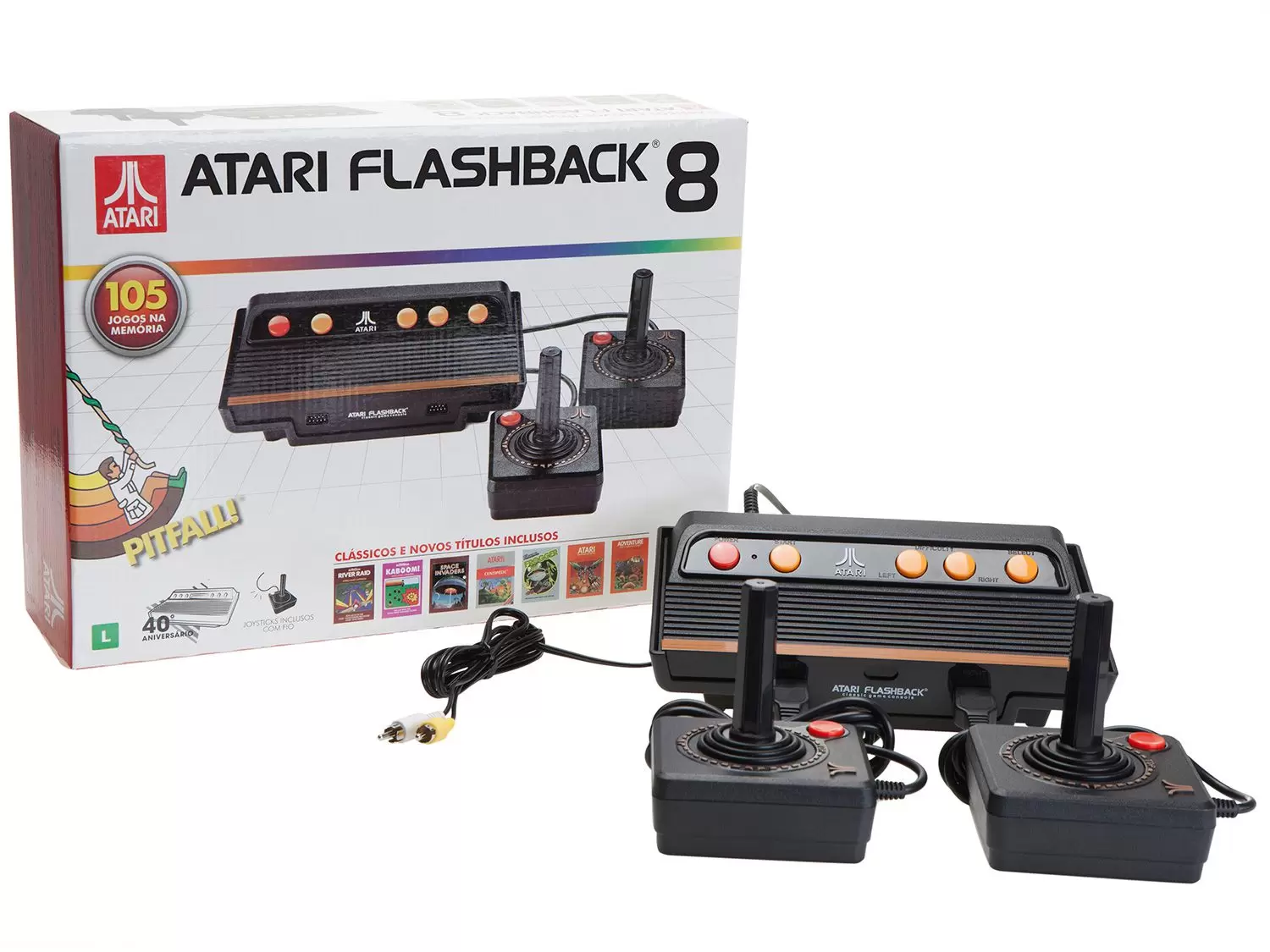 ef2ab3978f04d848dee6978fd71997b1.png Atari Flashback 8 Tec Toy 2 Controles - Fabricado no Brasil com 105 Jogos na Memória - Imagem 1