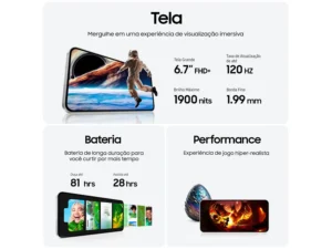 Smartphone Samsung Galaxy S24 FE 256GB 5G 8GB RAM Grafite 6,7" Câm. Tripla + Selfie 10MP - Imagem 3
