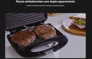 Sanduicheira Brunch Time 2 Em 1 Elgin Antiaderente Preta - Imagem 3