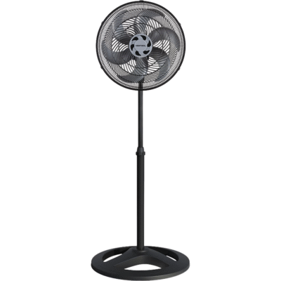 Ventilador de Coluna Preto/cinza 40cm Turbo 6 Pás Oscilante Ventisol