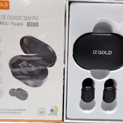 Fone de Ouvido sem Fio Estério Bluetooth 5.3 Fn-B05/B06 Intra Auricular AGold