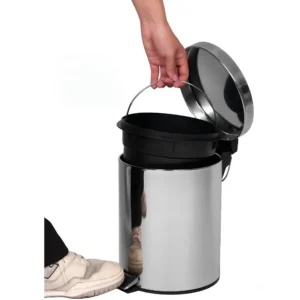 Lixeira Inox com Pedal Virgo 3 litros - Imagem 3
