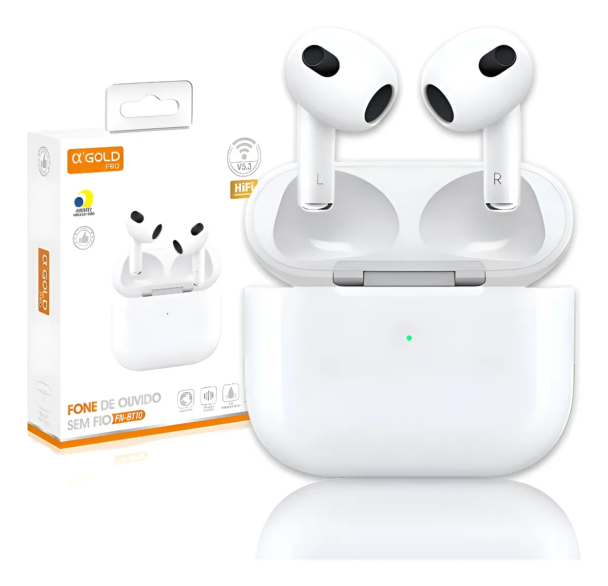 52d7c7ede68f199d0b29469f2d34b330.webp Fone de Ouvido sem Fio Estério Bluetooth FN-BT10 AGold - Imagem 1