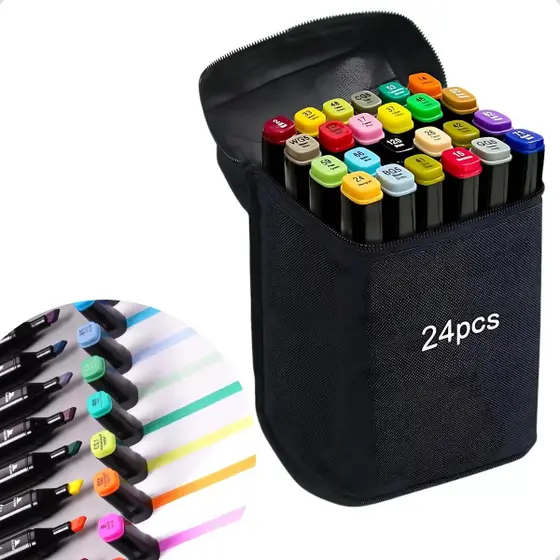 a445a29ab3c80b55ce0686137cd97caa.webp Canetinhas touch ponta dupla 24 cores +livro de colorir - Imagem 1