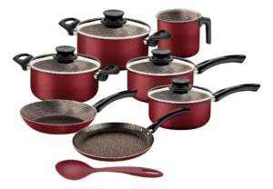 Jogo De Panelas Tramontina Paris Vermelho, 7 Peças + Colher